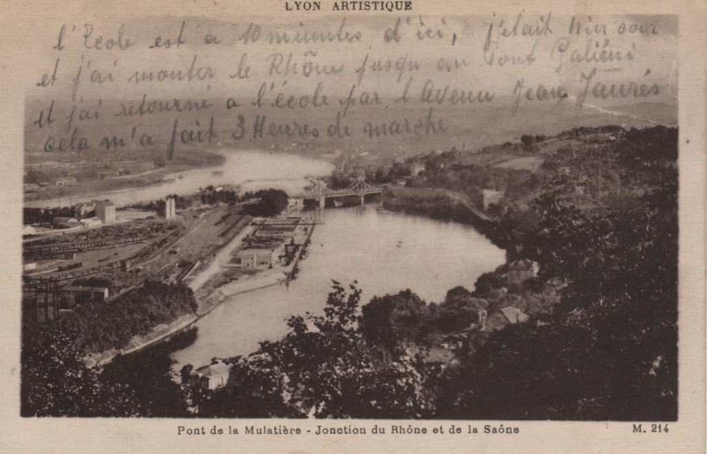 LYON ARTISTIQUE - Pont de la Mulatière - Jonction du Rhône et de la Saône, carte postale recto