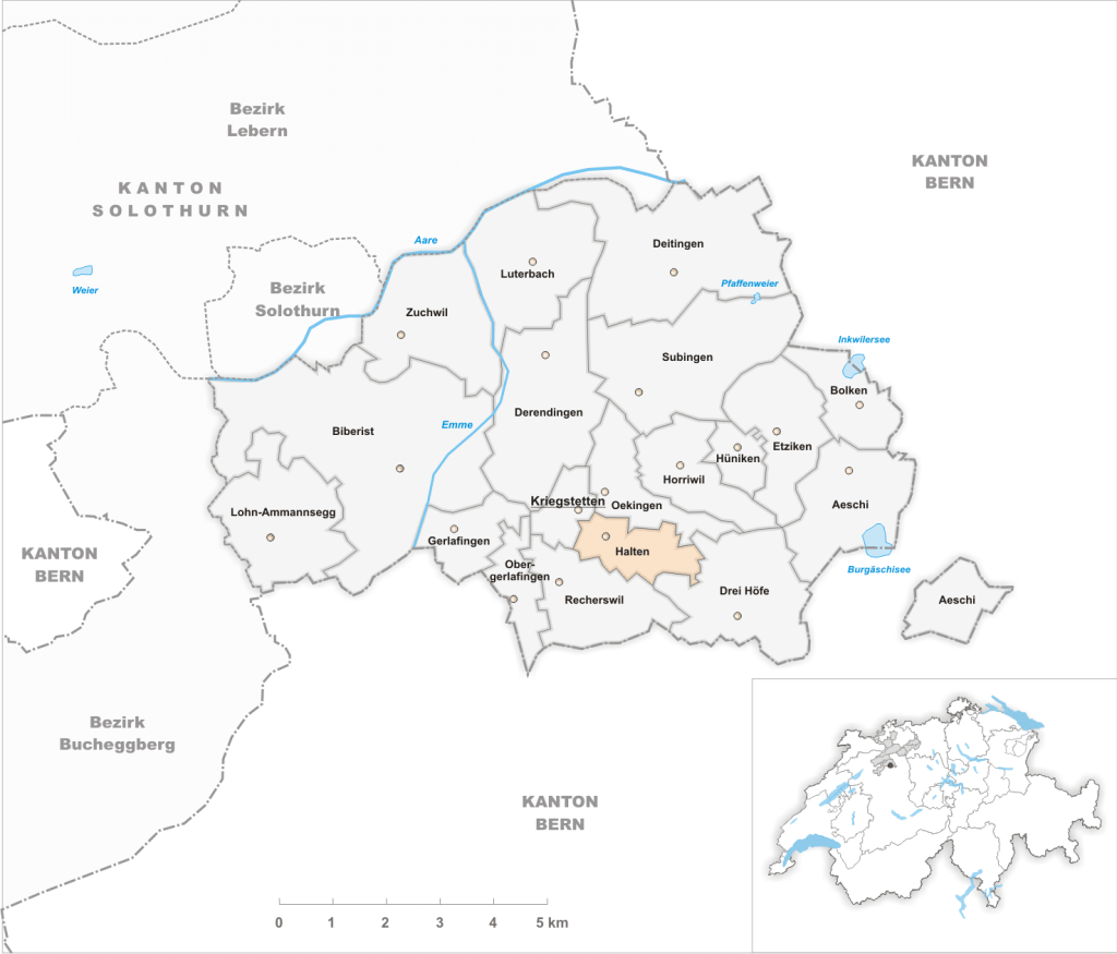 Halten et les communes du district de Wasseramt.