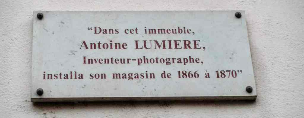 Plaque de rue Antoine Lumière, 33 rue Clemenceau, Montbéliard
