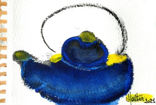LA THÉIÈRE BLEUE