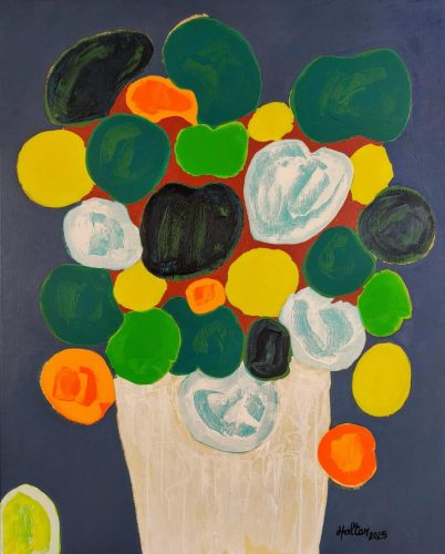 PLANTE A MONNAIE DE CHINE, ACRYLIQUE