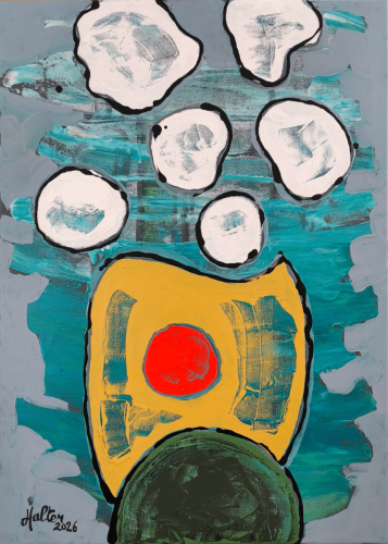 POT AUX FLEURS BLANCHES