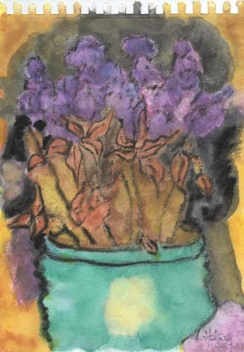 VASE AUX FLEURS SÉCHÉES