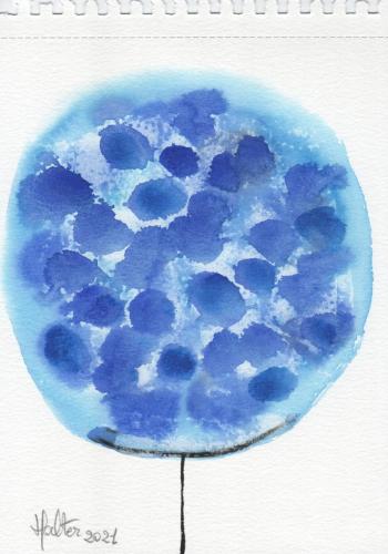 BOULE DE FLEUR BLEUE
