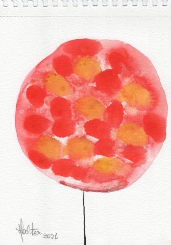 BOULE DE FLEUR ROUGE